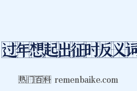 过年想起出征时反义词是什么意思的图片